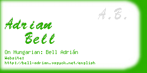 adrian bell business card